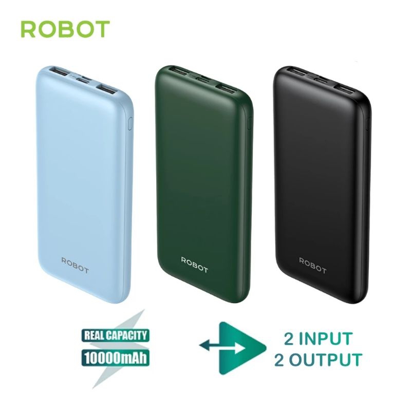 Jual Powerbank Robot RT12 DUAL Output USB-A Slim 10000mAh ORIGINAL ...