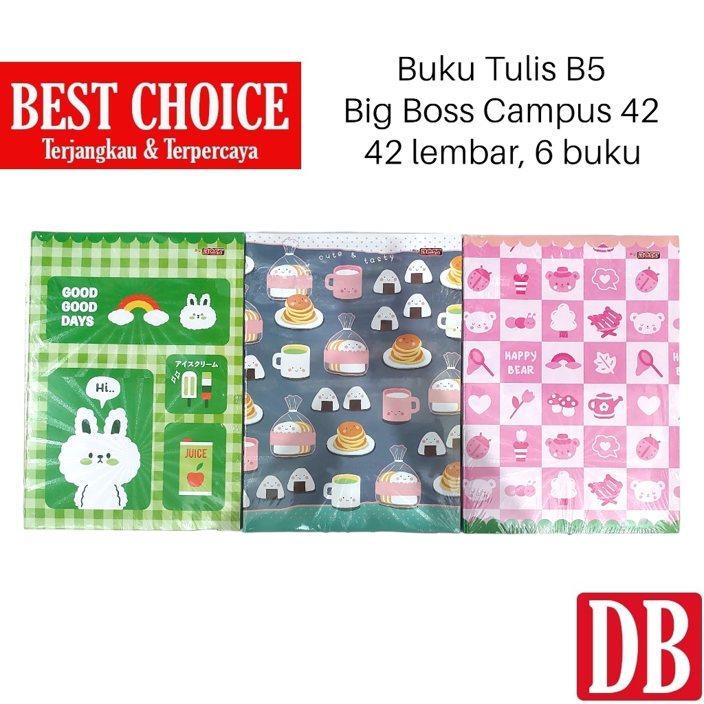 Jual Buku Tulis B5 Big Boss APP/SIDU/CAMPUS 42 Lembar (6 Pcs) | Shopee ...