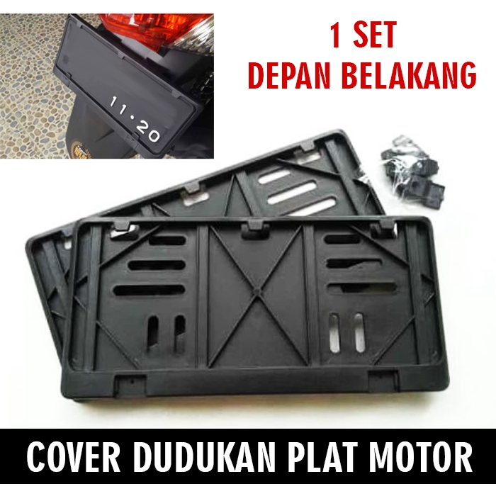 Jual Dudukan Plat Nomor Motor Universal Anti Getar Cover Frame Bingkai