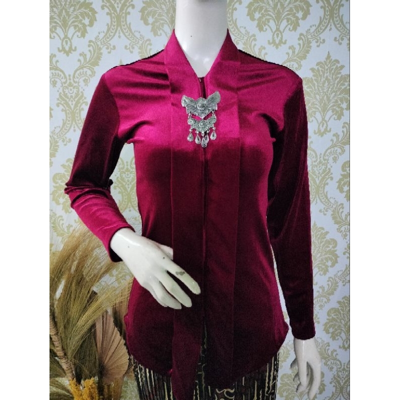 Jual Atasan Kebaya Bludru Kartini Cod Shopee Indonesia 