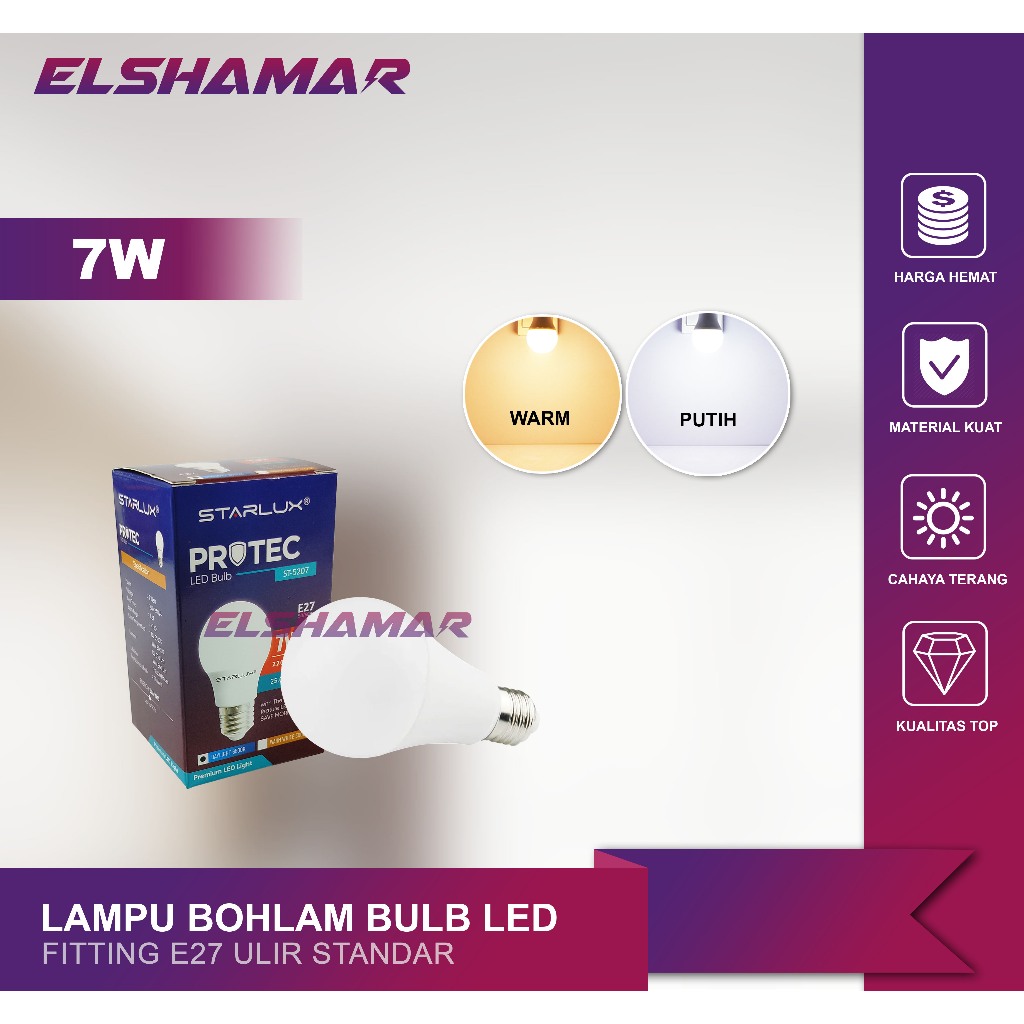 Jual Lampu Bohlam LED 7 Watt Putih Daylight 7W | Shopee Indonesia