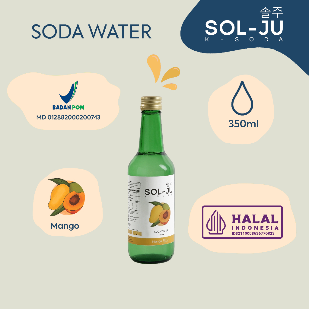 Jual SOLJU HALAL MANGO PEACH HALAL SODA KOREA | Shopee Indonesia