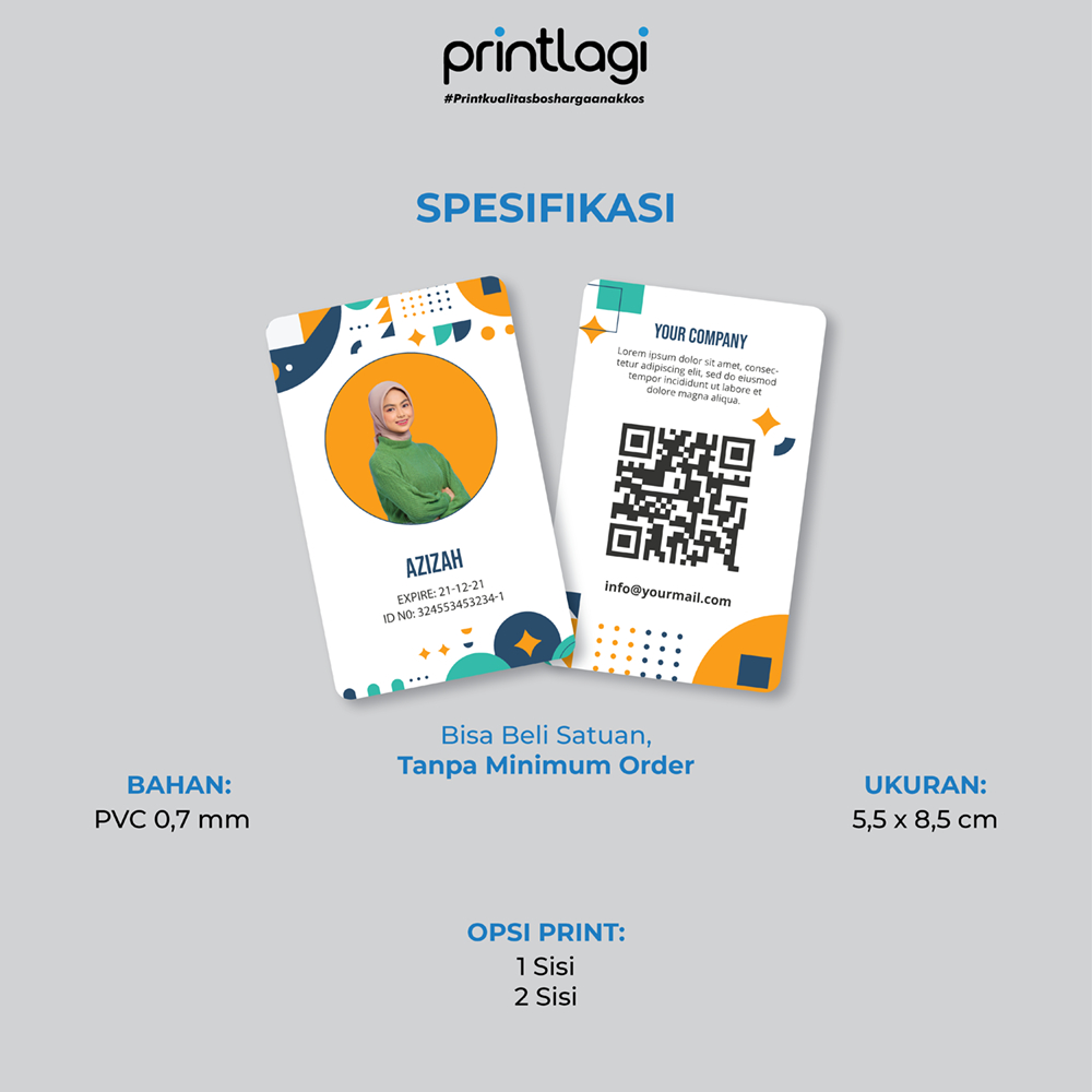 Jual Cetak Id card PVC Custom / Print Id Card / Custom Id Card PVC ...