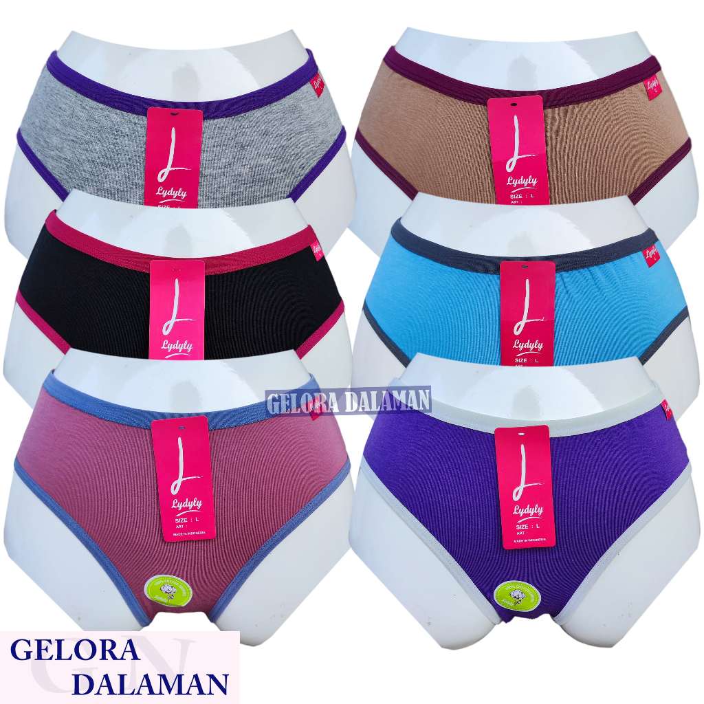 Jual 6 Pcs Sempak Perempuan Celana Dalam Wanita Lydyly Cd Harian ...