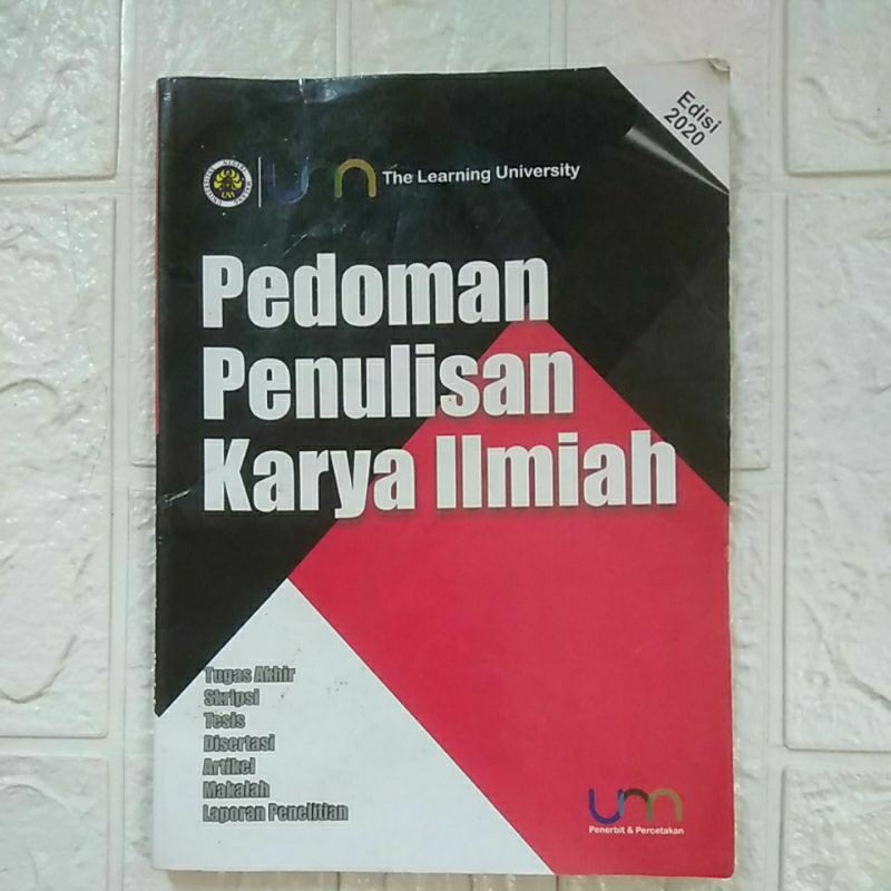 Jual Pedoman Penulisan Karya Ilmiah Edisi 2020 Um | Shopee Indonesia