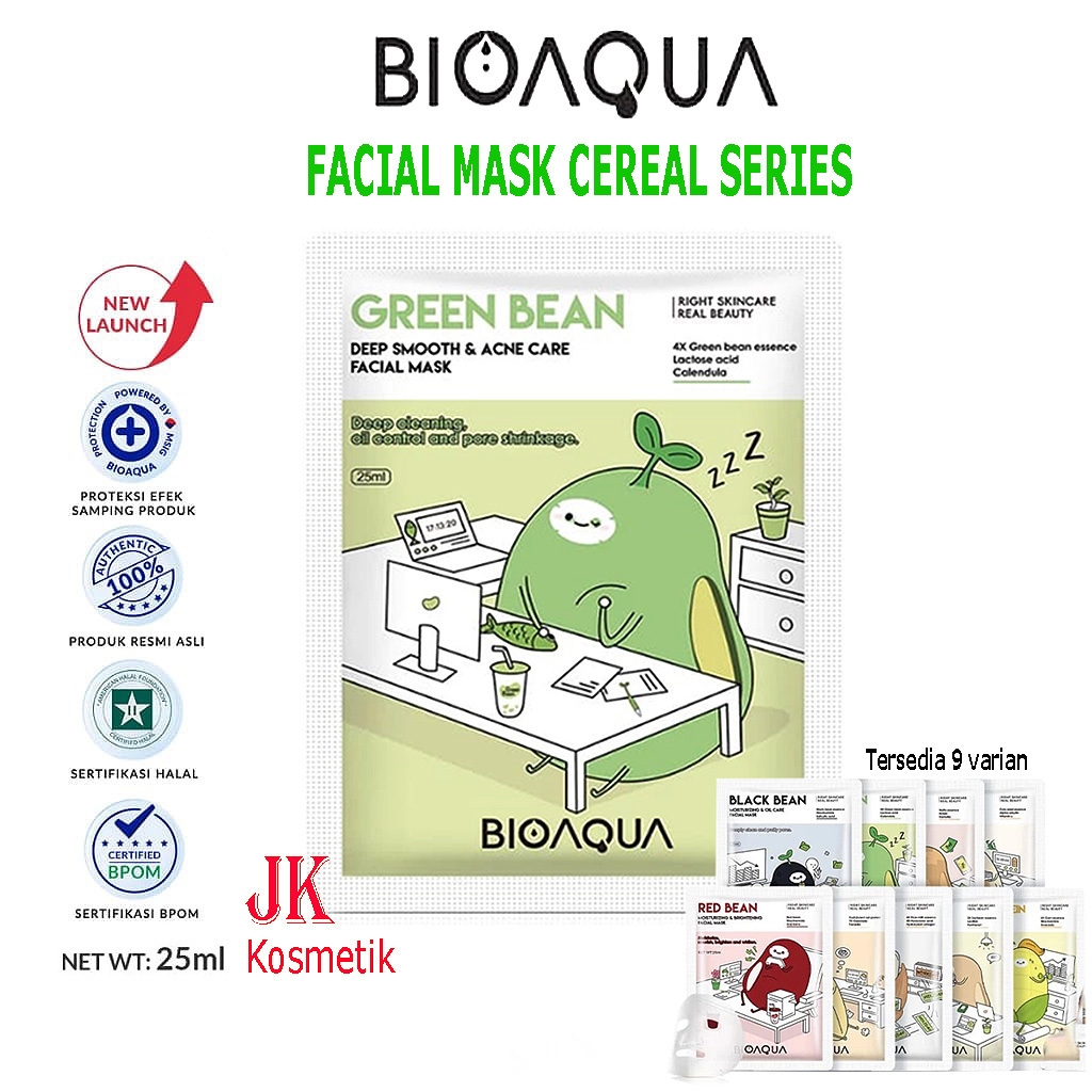 Jual Bioaqua Masker Wajah Cereal Series Face Sheet Mask Sereal 25ml