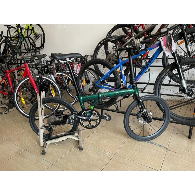 Jual Sepeda Lipat Pro Action Eagle 9 Speed Brake Hidrolic Green ...