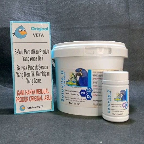 Jual SOLUVITE D BREEDER 50gr VETAFARM SUPLEMEN IDEAL PERTUMBUHAN BURUNG ...