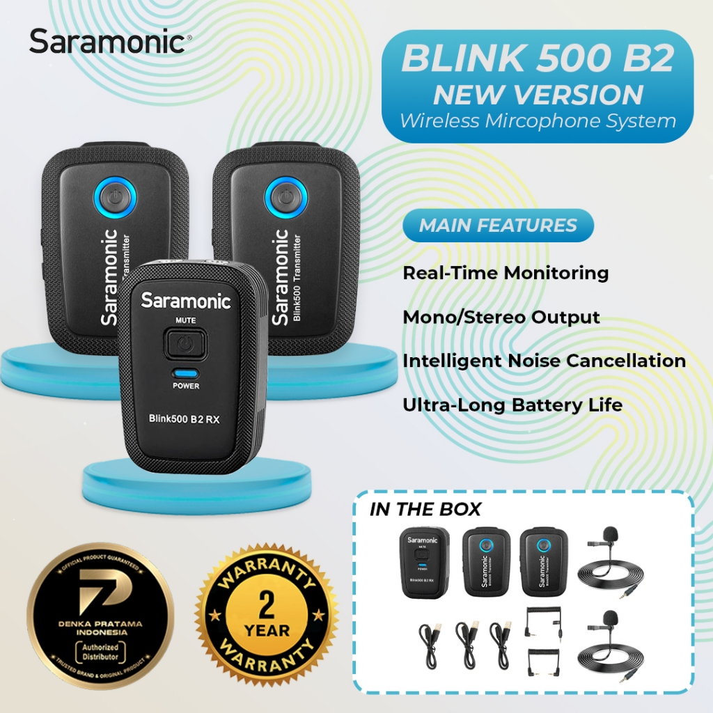 Jual Saramonic Blink 500 B2 New Version Dual Wireless Microphone System ...