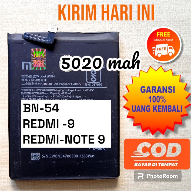 Jual Baterai BATTERY ori BN54 BN 54 redmi 9 redmi note 9 batre original ...