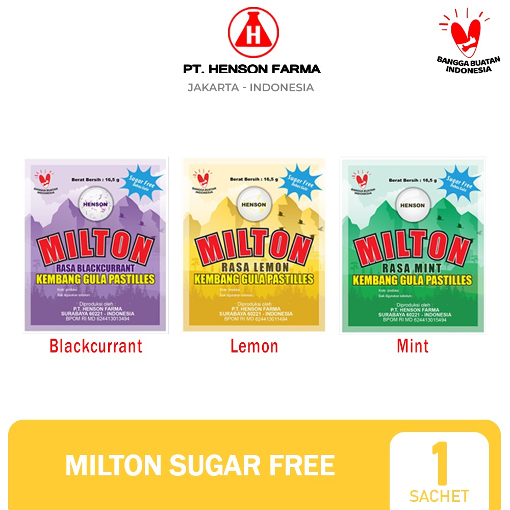Jual Milton Pastilles Sugar Free Rasa Blackcurrant 16,5gr Sachet ...