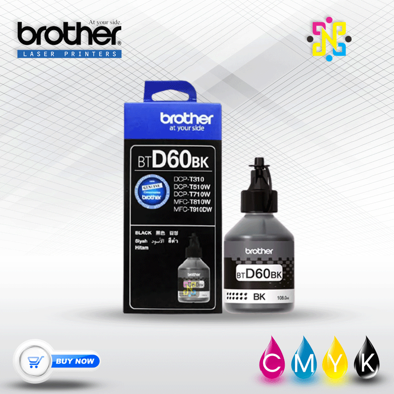 Jual Tinta printer brother BLACK d60bk DCP T710W DCP T300 DCP-T310 ...