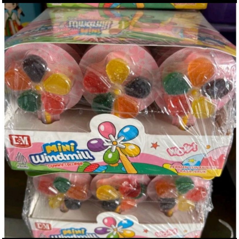 Jual DSM Mini Windmill Gummy Lollipop 1 Pack isi 30 Pcs | Shopee Indonesia