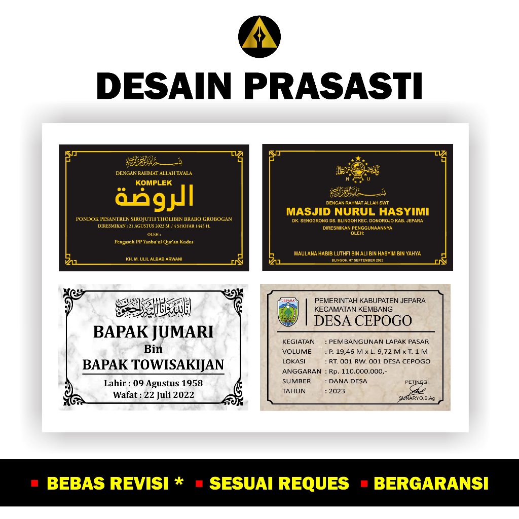 JASA DESAIN PRASASTI, PRASASTI GEDUNG, PRASASTI DESA, PRASASTI MAKAM. DLL.