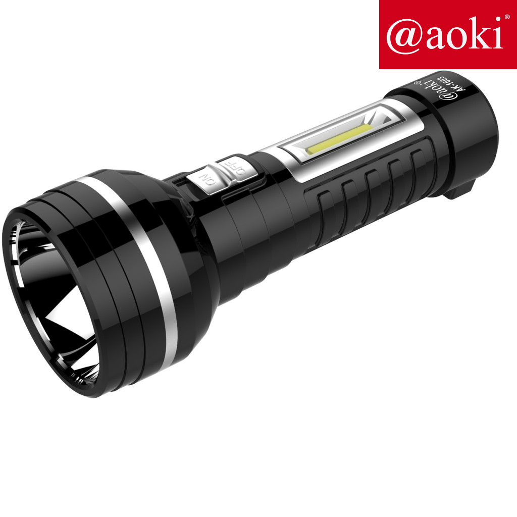 Jual SENTER LED AOKI AK-1603 8W BISA DI CAS - CAHAYA TERANG - TAHAN ...