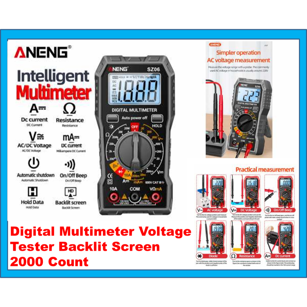 Jual Multimeter MULTITESTER ALAT CEK ARUS LISTRIK / Periksa Aliran ...