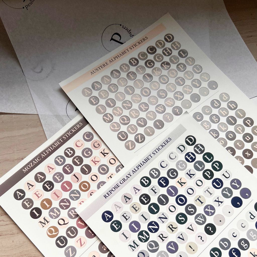 Jual Sticker Alphabet Stiker Huruf DIY Journal Scrapbook Aesthetic ...