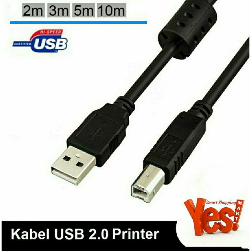 Jual Kabel Data USB A to USB B untuk Printer Scanner Mesin Fax ...