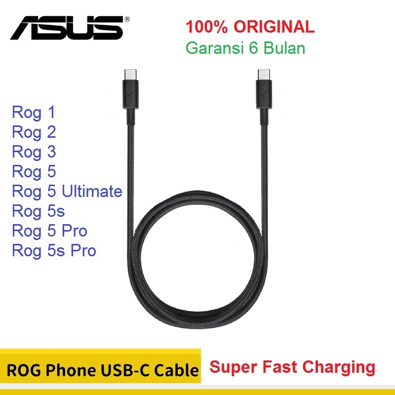 Jual Data Cable Type-C to Type-C Asus Rog Phone Super Fast