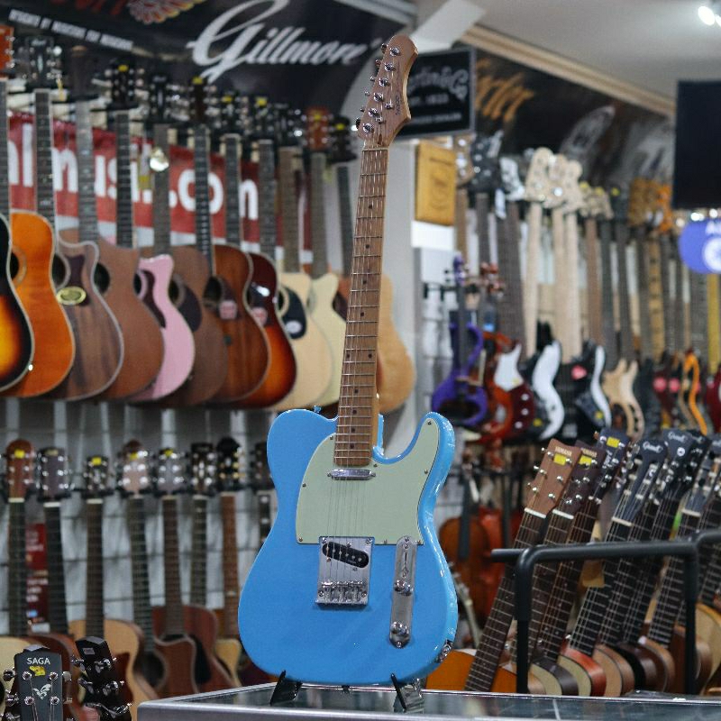 Jual SQOE SETL 300 Miami Blue -Telecaster Roasted Maple Sqoe Setl300 ...