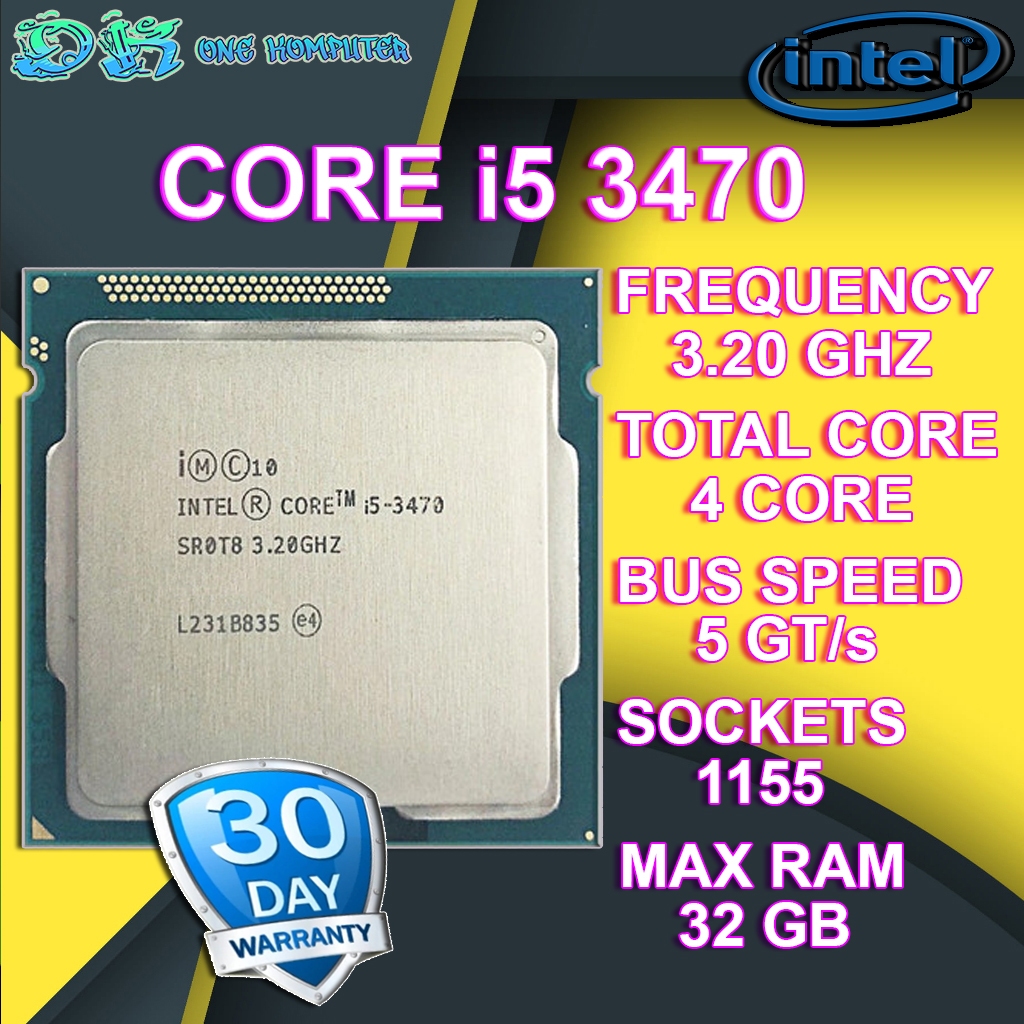 中古 CPU Intel インテル Core i5 3470 3.2GHz SR0T8 Ivy Bridge デスクトップ用 登場! - CPU