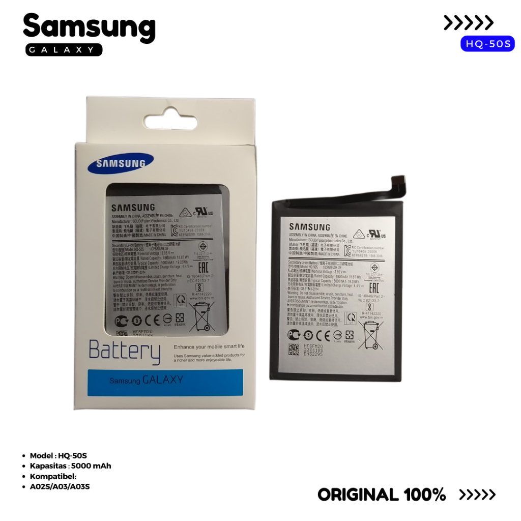 Batterie Pour Samsung Galaxy A02S HQ-50S, 4900mAh/18.87WH