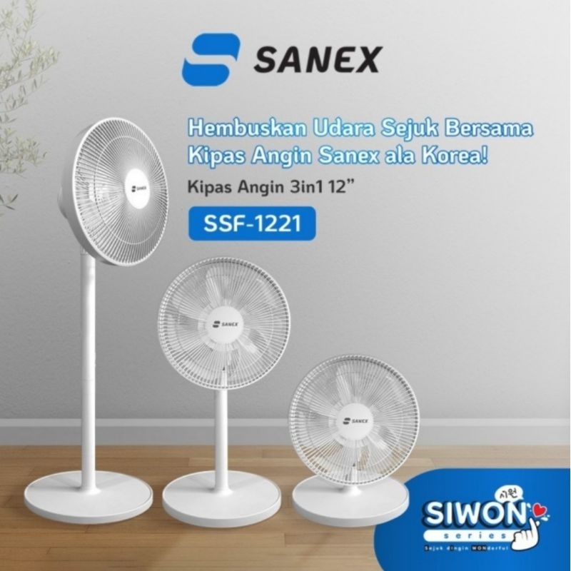 Jual Kipas Angin Sanex Siwon 2 In 1 Stand Fan Dan Desk Fan Ssf 1221 12inch Kipas Angin Sanex Ssf 7201