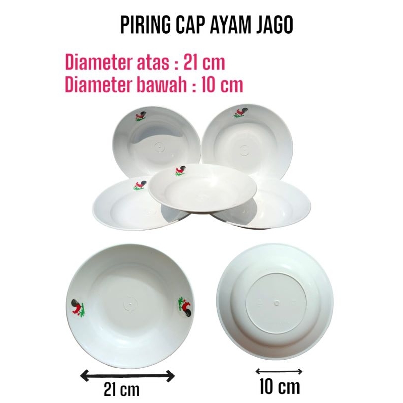 Jual Piring Makan Plastik Cap Ayam Jago Free Peking Bubblewrap Shopee Indonesia