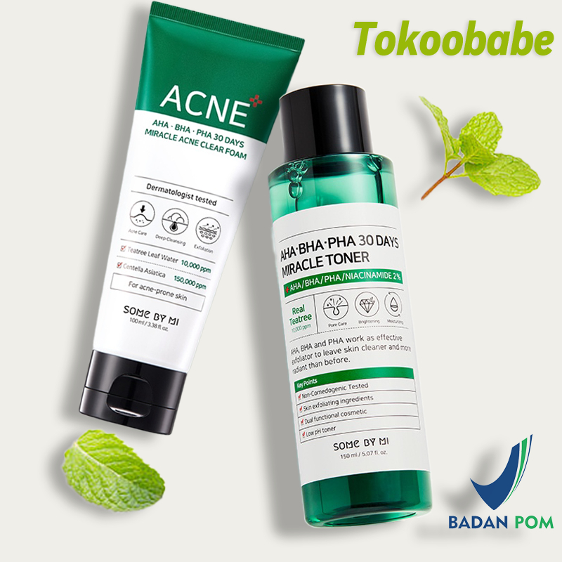 Jual SOME BY MI AHA BHA PHA 30 Days Miracle Toner 150ml / Foam Cleanser ...