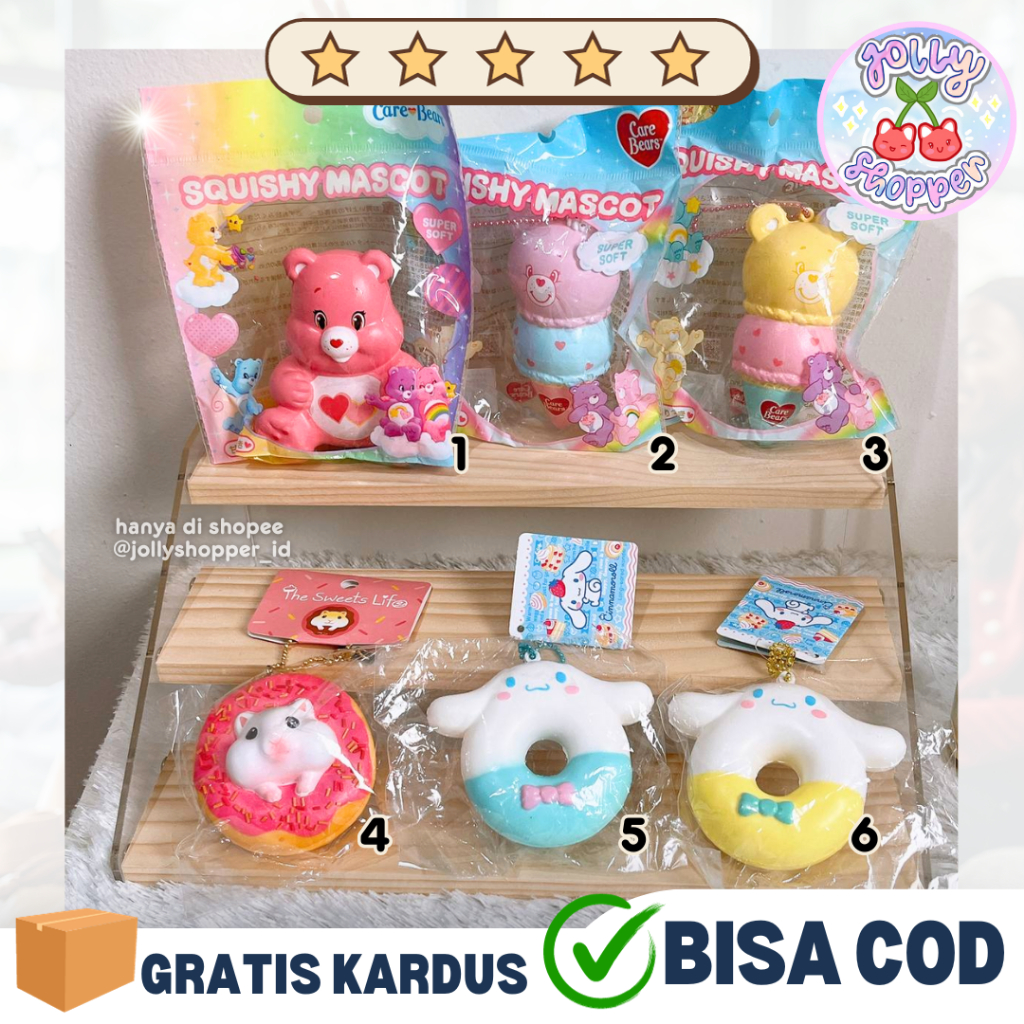 Jual [ready Stock] Care Bears Mascot Squishy Nic Care Bears Ice Cream Squishy By Nic Hamee