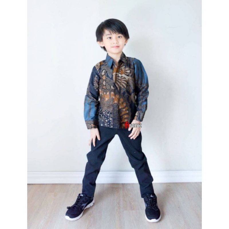 Jual Baju Batik Anak Kemeja Batik Anak Laki Laki Lengan Panjang Umur 2