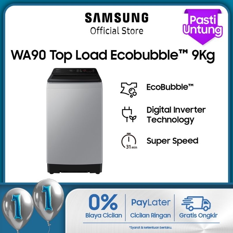 Jual SAMSUNG MESIN CUCI TOP LOADING INVERTER 9KG ECO BUBBLE ...