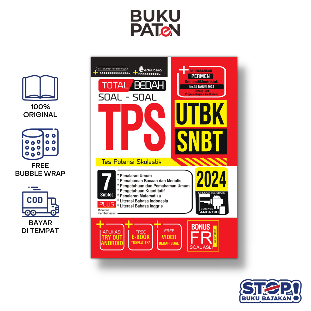 Jual BUKU TOTAL BEDAH SOAL - SOAL TPS UTBK SNBT 2024 (TES POTENSI ...