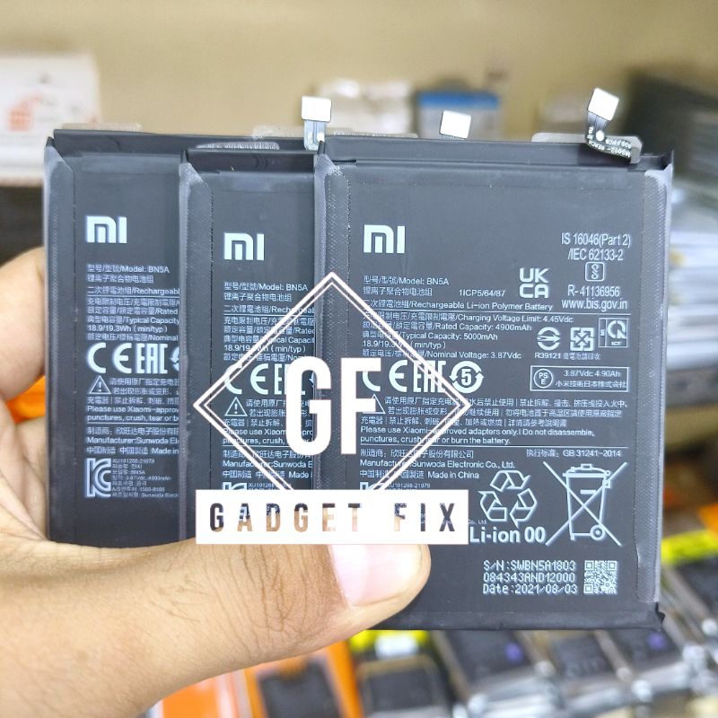 Jual Baterai Batre Xiaomi Bn5a Original Hp Xiaomi Redmi Note 10 5g M2103k19g Battery Batrei 2304