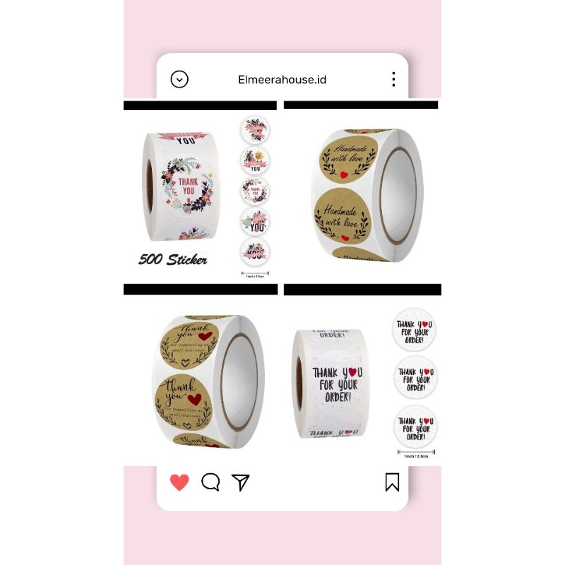 Jual Sticker Label 1 Roll (-+500pcs) | Shopee Indonesia
