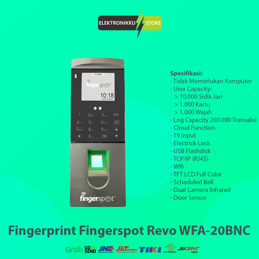 Jual Mesin Absensi Fingerprint Fingerspot Revo Wfa Nc Sidik Jari