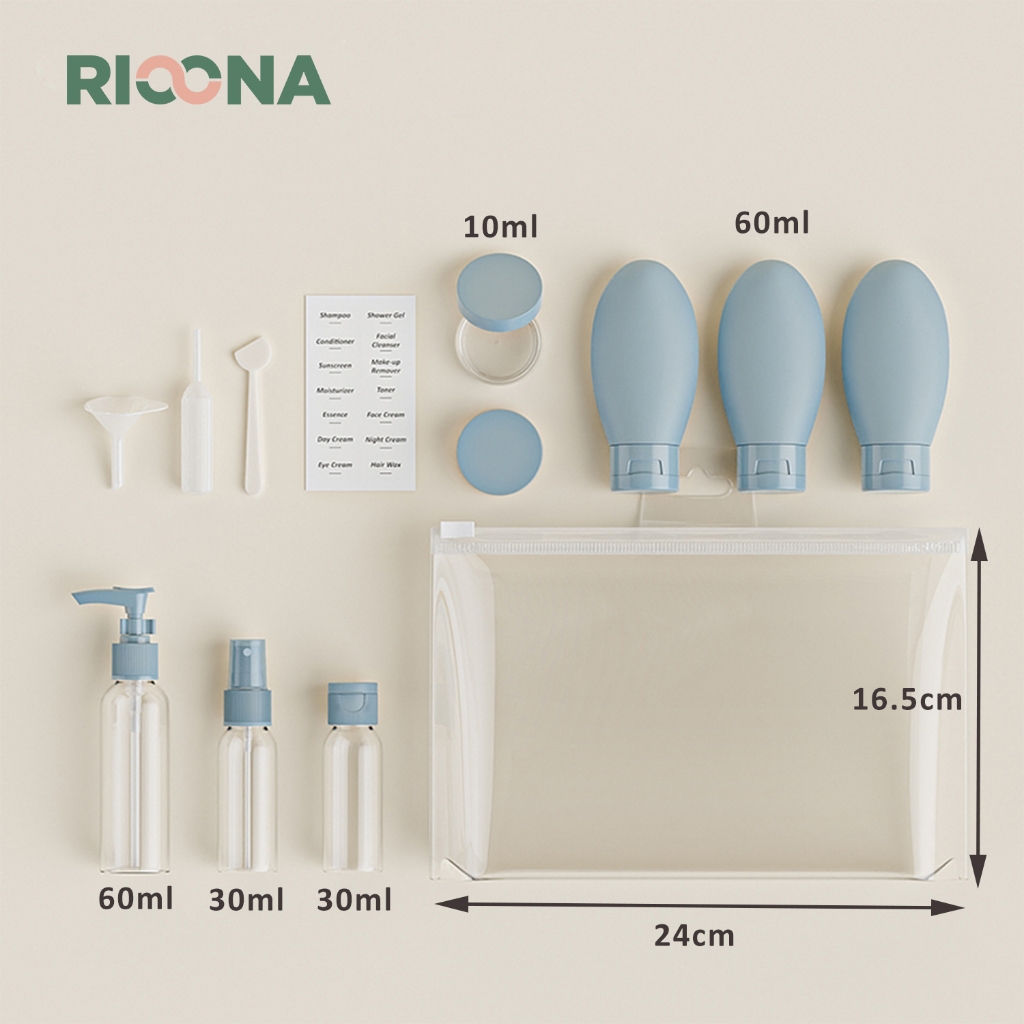 Jual Botol Travel Set Isi 11 pcs Toiletries Travel Kit | Shopee Indonesia