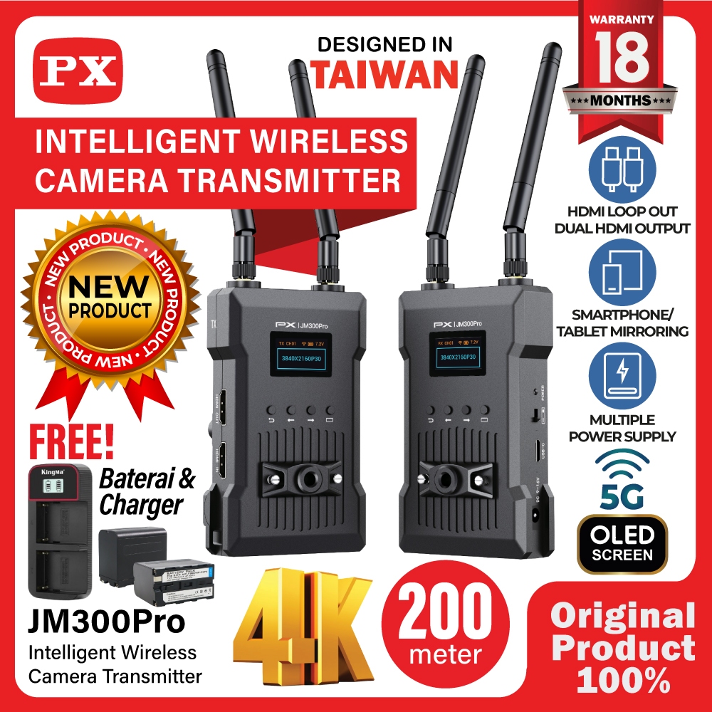 Jual Wireless Video Transmitter System Camera Receiver 200 m 4K PX