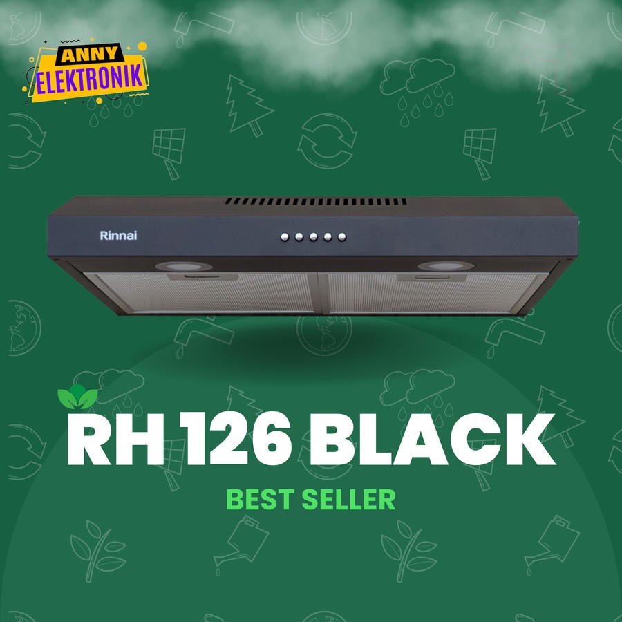 Jual Cooker Hood RINNAI RH 126 B Hitam 60 CM | Shopee Indonesia