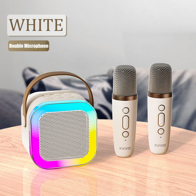 Jual Speaker bluetooth 2Mic 1 set karaoke speaker ktv Cute Wireless ...