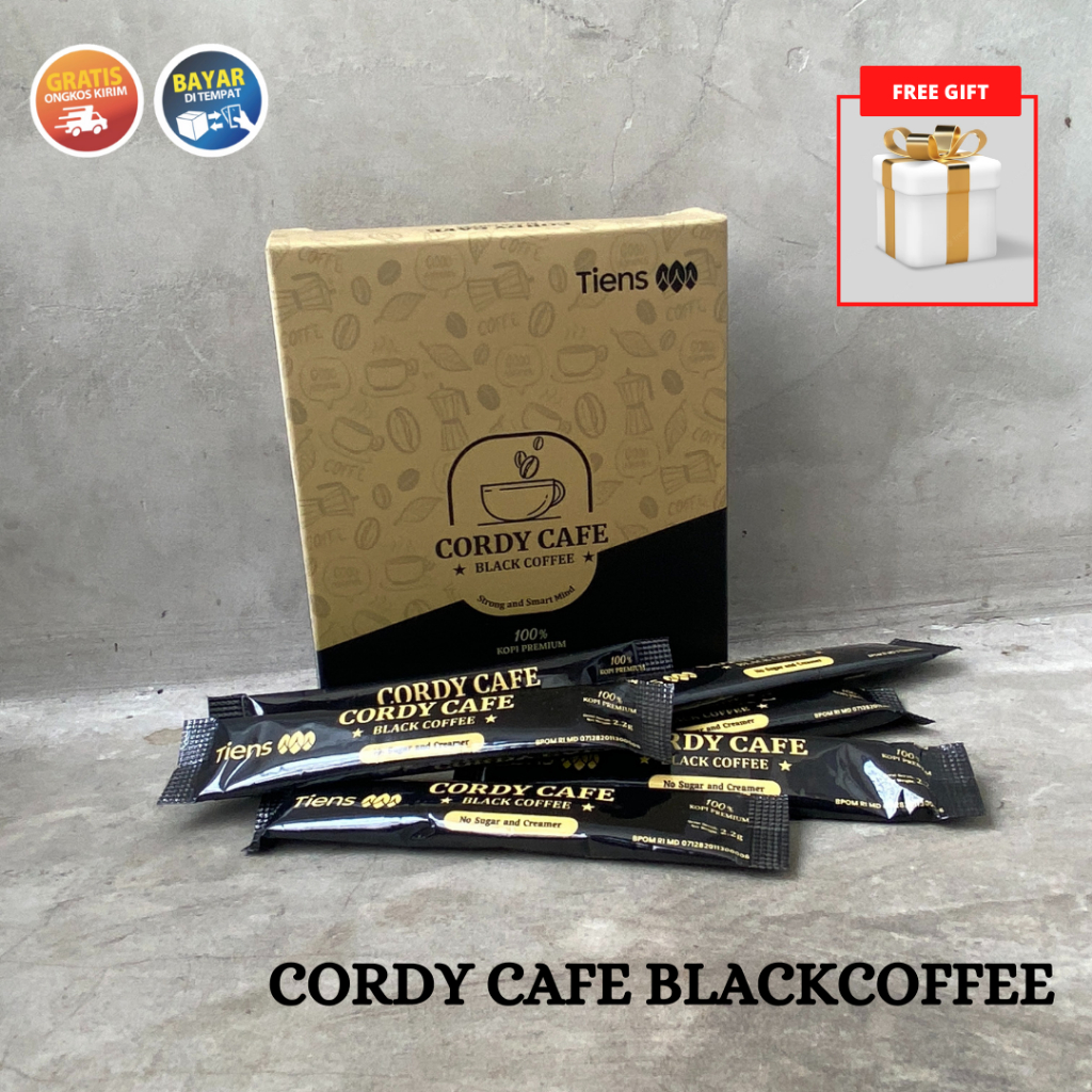 Jual Cordy Cafe Black Coffee Kopi Kesehatan Varian Baru Menambah Energi Stamina Gingseng 9027