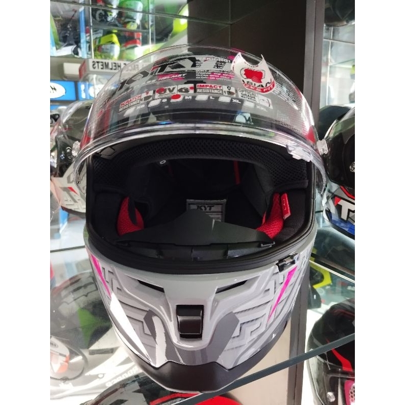 Jual HELM KYT STRIKER ASPHALT GREY/FUXIA ORIGINAL 100 M/L/XL/XXL