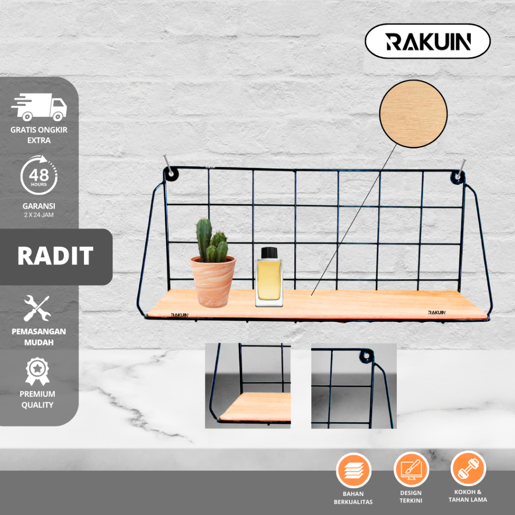 Jual RADIT - RAK DINDING KAYU DAPUR ,DEKORASI KAMAR ,RAK AESTHETIC ...