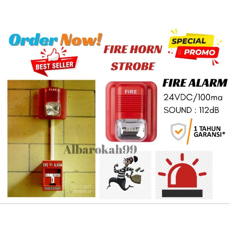 Jual Fire Horn Strobe/Fire Alarm Sensor Bell | Shopee Indonesia