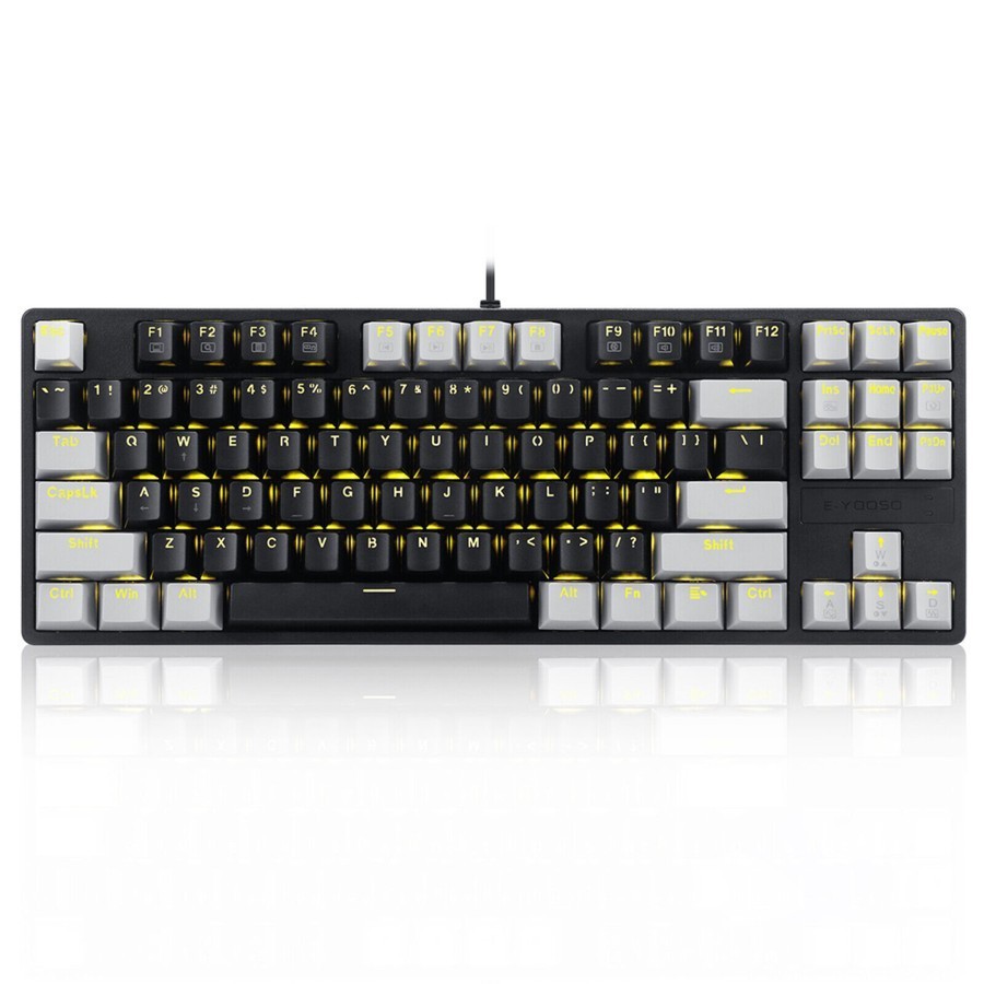 Jual E-YOOSO Z-87 MECHANICAL KEYBOARD 87 KEY BLACK GREY SINGLE LIGHT ...
