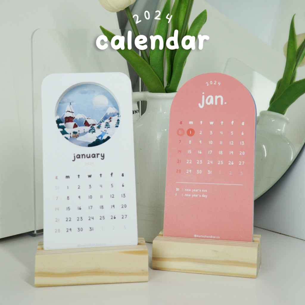 Jual Kalender 2024 | Calendar 2024 | Kalender Imut | Illustrasi Lucu