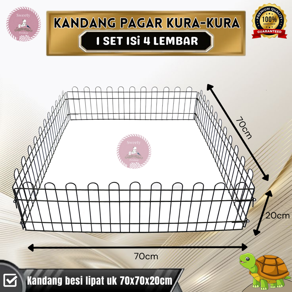 Jual KANDANG PAGAR KURA KURA 1 SET ISI 4 PCS KANDANG KURA KURA REPTIL TORTO SULCATA PARDALIS