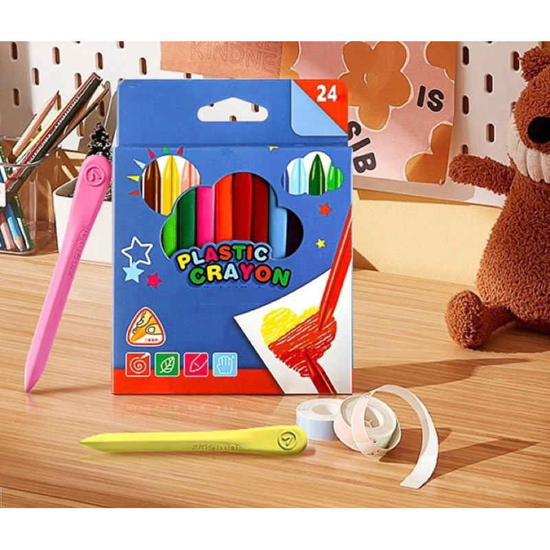 YPLUS Crayon Triangle En Forme De Cacahuète – 12 Couleurs Lavables, Non Toxique, Pour Corriger La Prise En Main Des Enfants