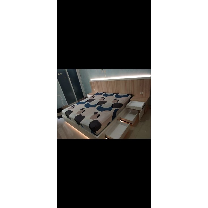 Jual dipan custom dengan nakas finishing hpl | Shopee Indonesia