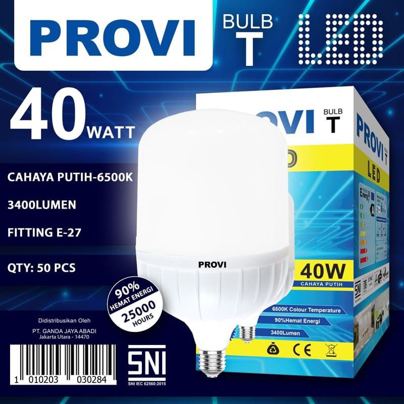 Jual Led Provi Capsule 30w 40w 50w - Lampu Led Provi T Bulb Kapsul ...